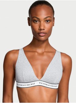 Bezkostná Bavlnená Plunge Bralette