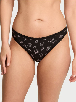 Bavlnené Tangá Nohavičky S Čipkovým Pásom