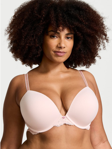 Hladká A Čipkovaná Push-Up Podprsenka