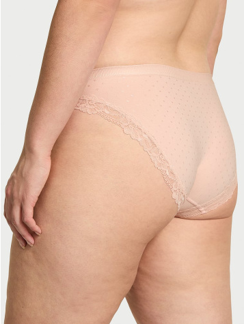 Bezšvové Nohavičky Bikini Panty S Čipkovaným Lemom