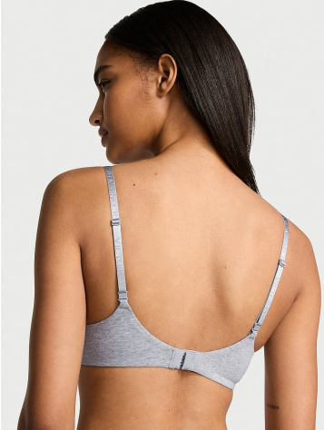 Bavlnená Demi Podprsenka s Ľahkým Vypchávkami a Logo Doplnkami