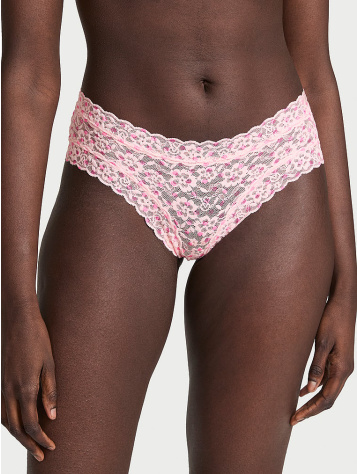 Nohavičky štýlu cheeky s kvetinovou čipkou