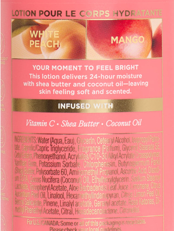 Hydratačné telové mlieko White Peach Mango 296 ml