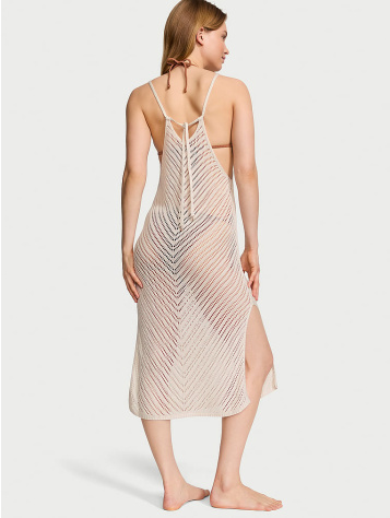 Plážové šaty na prehodenie s háčkovaným vzorom